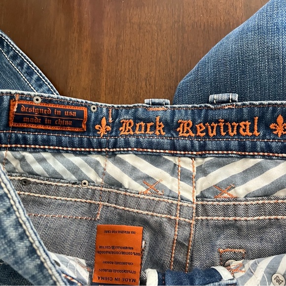 Rock Revival Embroidered Robert Straight Jeans-Size 31 - Picture 9 of 16